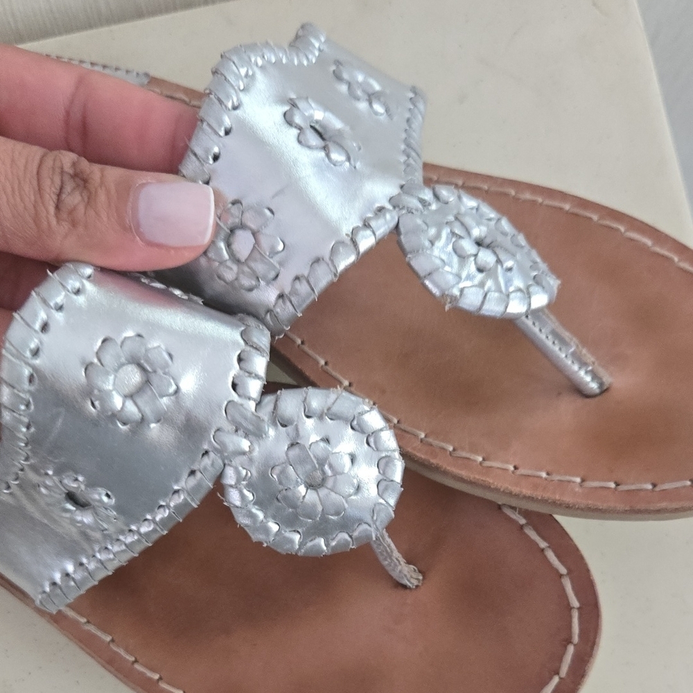Jack Rogers| Silver Sandals Size 8 - Picture 4 of 7